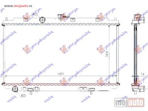 NOVI: delovi  HLADNJAK MOTORA 2.0i 16V BENZIN (MAN) (+/-AC) (360x690) (CEVI 35/35) Nissan primera (p12) 02-08 -dostupno