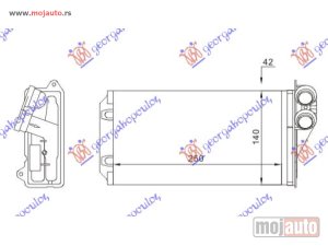 NOVI: delovi  GREJAC KABINE (250x140x42) Citroen c3 02-10 -dostupno