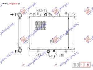 Glavna slika - HLADNJAK MOTORA 2.0i 16V (AUTO) (+AC) (38x56) Citroen c5 04-08 -dostupno - MojAuto