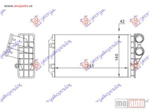 NOVI: delovi  GREJAC KABINE (245x140) (TIP BEHR) Citroen c4 04-11 -dostupno