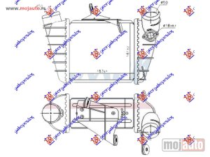 Glavna slika - HLADNJAK INTERKULERA 1.9 Tdi DIZEL (183x161x85) (OTVOR ZA SENZOR 18mm) Vw polo 02-05 -dostupno - MojAuto