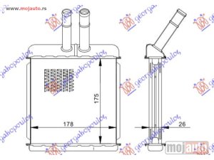 NOVI: delovi  GREJAC KABINE (175x178) Daewoo nubira 00-03 -dostupno
