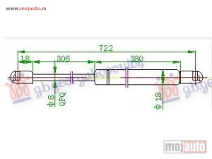 NOVI: delovi  AMORTIZER HAUBE (715L-280N) Audi a6 97-04 -dostupno