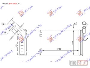NOVI: delovi  GREJAC KABINE (234x157) Renault megane sdn 99-02 -dostupno
