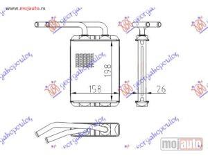NOVI: delovi  GREJAC KABINE (198x158) (TIP DELPHI/HARRISON) Renault twingo 00-07 -dostupno