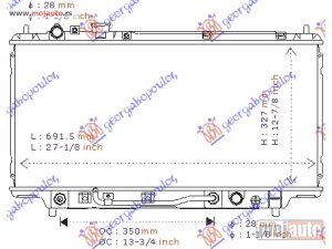 NOVI: delovi  HLADNJAK MOTORA 1.3/1.5 16V 1.6/1.8i (32.5x68) Mazda 323 sdn 97-98 -dostupno