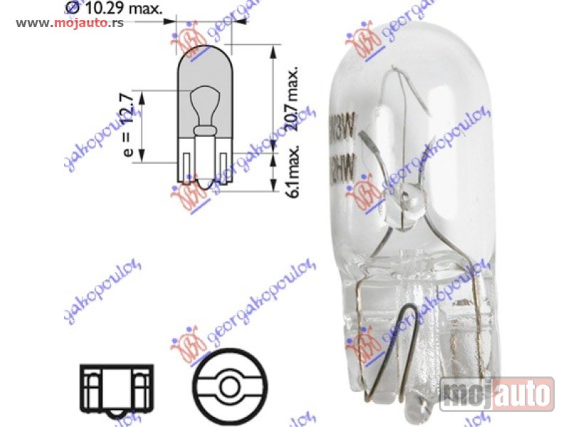 Glavna slika -  SIJALICA 12V 5W POZICIJA Lampe/xenon -dostupno - MojAuto