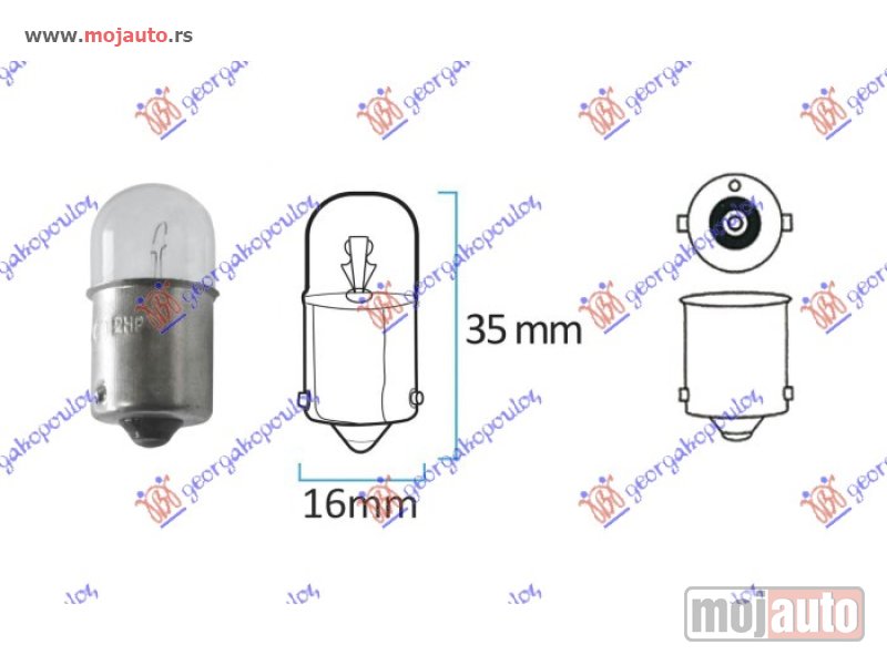 Glavna slika -  SIJALICA 24V 5W Lampe/xenon -dostupno - MojAuto