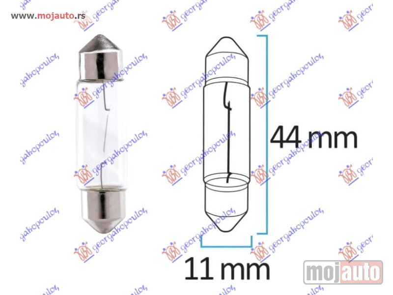 Glavna slika -  SIJALICA 24V 5W SV8.5 5X41 Lampe/xenon -dostupno - MojAuto