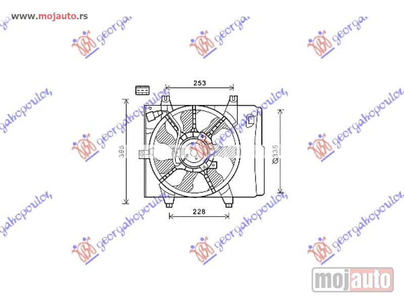 Glavna slika -  VENTILATOR KOMPLET (BENZIN/DIZEL) (BEZ POSUDE) Kia picanto 08-11 -dostupno - MojAuto