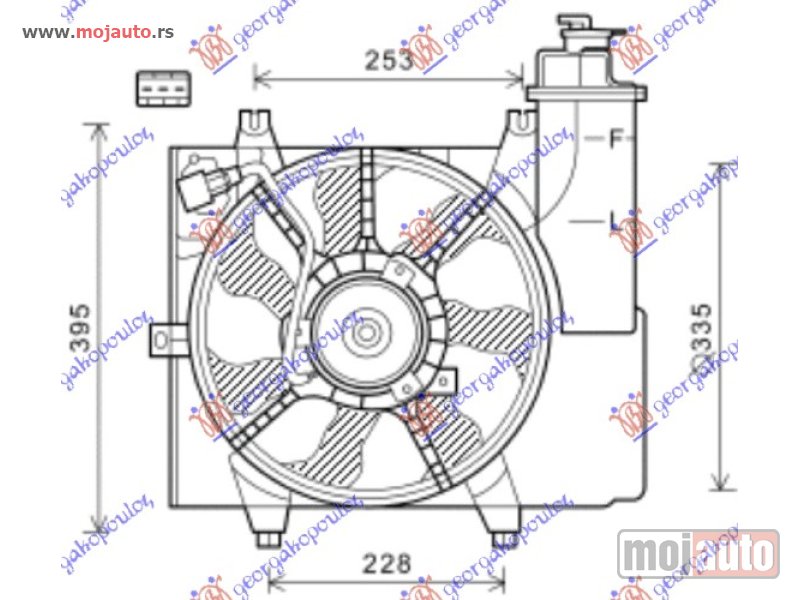 Glavna slika -  VENTILATOR KOMPLET (BENZIN) (SA POSUDOM) Kia picanto 08-11 -dostupno - MojAuto