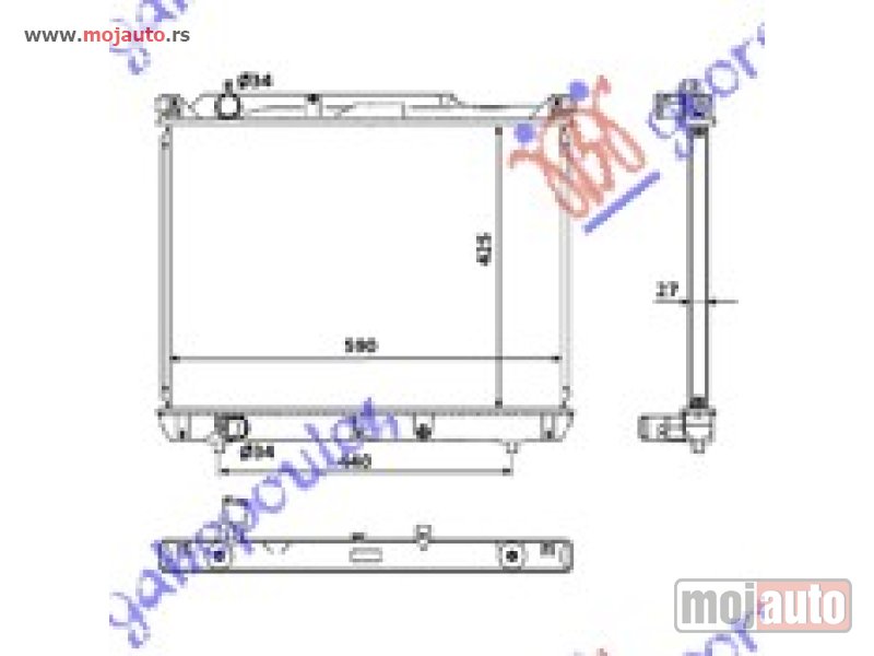 Glavna slika -  HLADNJAK MOTORA 2.0 HDi (42x59x27) Suzuki grand vitara 99-05 -dostupno - MojAuto