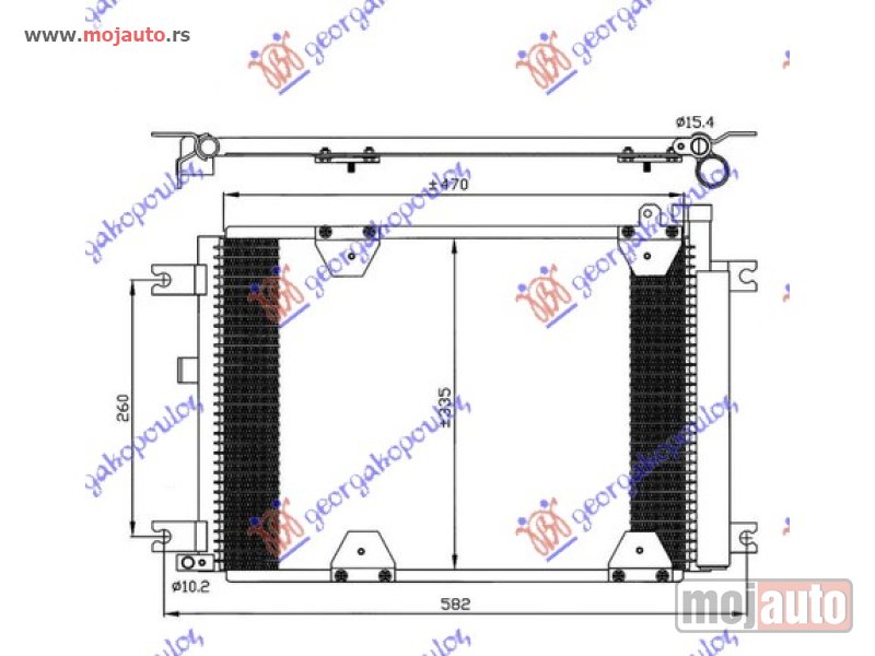 Glavna slika -  HLADNJAK KLIME 1.6/2.0/2.5cc (475x33x18) Suzuki grand vitara 99-05 -dostupno - MojAuto