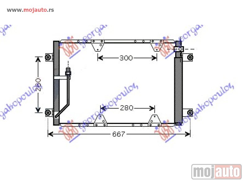 Glavna slika -  HLADNJAK KLIME 2.0 TDi (575x380x16) 2003-2005 Suzuki grand vitara 99-05 -dostupno - MojAuto