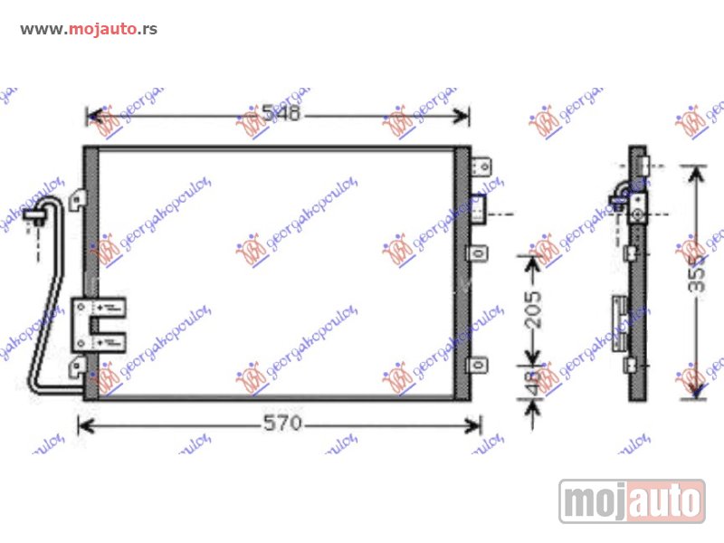 Glavna slika -  HLADNJAK KLIME (510x380) 99- Renault clio 98-01 -dostupno - MojAuto