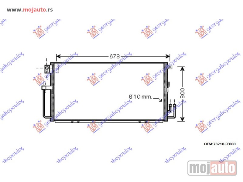 Glavna slika -  HLADNJAK KLIME 2.0 WRX (650x310x16) 2000-2002 Subaru impreza 01-08 -dostupno - MojAuto