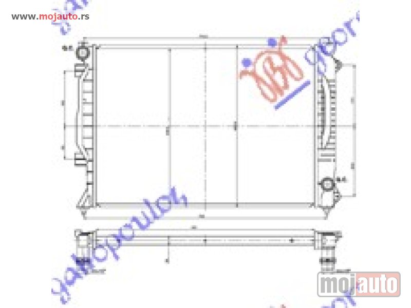 Glavna slika -  HLADNJAK MOTORA 2.7I 24v - 2.5TDi (MAN) (63x45x30) Audi a6 97-04 -dostupno - MojAuto