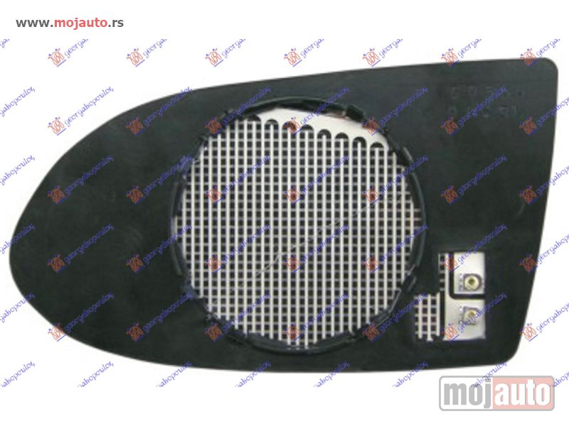 Glavna slika -  STAKLO RETROVIZORA SA GREJACEM 2002- (KONVEKSNO) Desno Opel zafira 99-05 -dostupno - MojAuto