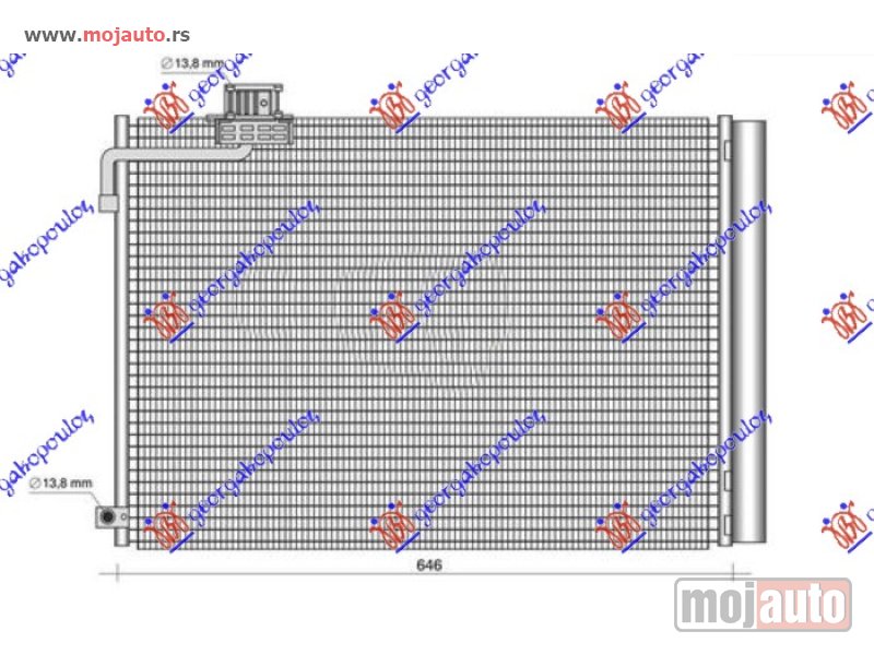 Glavna slika -  HLADNJAK KLIME 6.2 AMG BENZIN (642x428x12) Mercedes c class (w204) 07-11 -dostupno - MojAuto