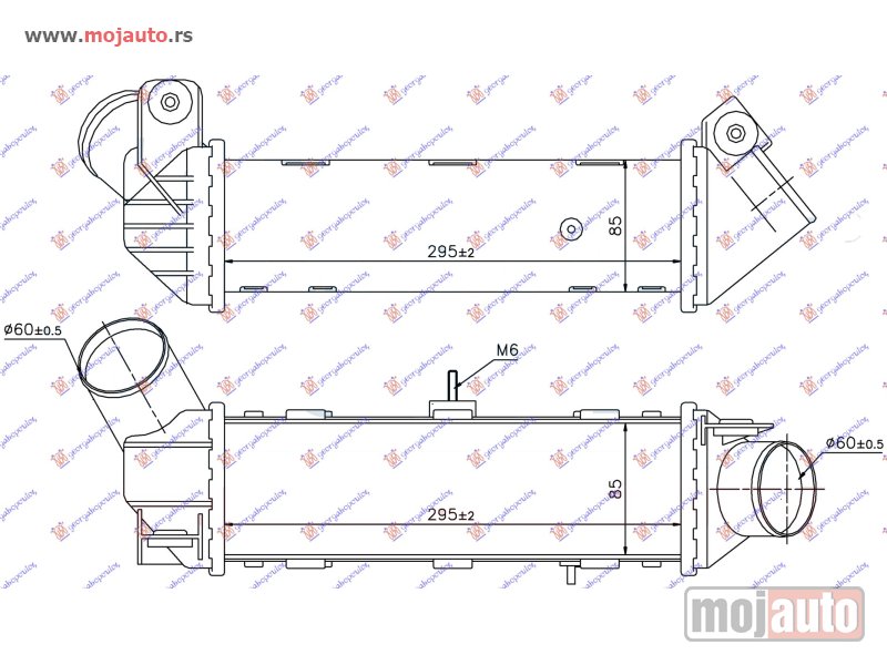 Glavna slika -  HLADNJAK INTERKULERA 1.8T BENZIN - 1.9TDI DIZEL (295x85x85) Seat cordoba 99-02 -dostupno - MojAuto