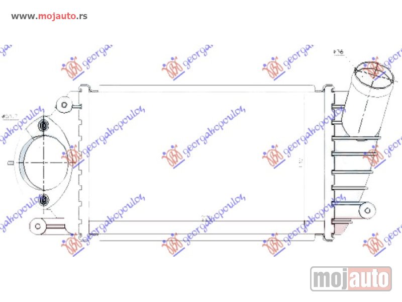 Glavna slika -  HLADNJAK INTERKULERA 1.4 TDi DIZEL (220x130x40) Vw lupo 98-05 -dostupno - MojAuto