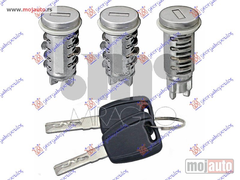 Glavna slika -  CILINDAR BRAVE SA KLJUCEM (SET 3 KOM) Alfa romeo 147 00-10 -dostupno - MojAuto