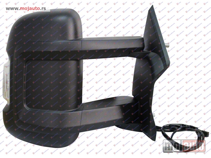 Glavna slika -  RETROVIZOR ELEKTRICNI SA GREJACEM DUGI (MIGAVAC) (KONVEKSNO STAKLO) Desno Peugeot boxer 06-14 -dostupno - MojAuto