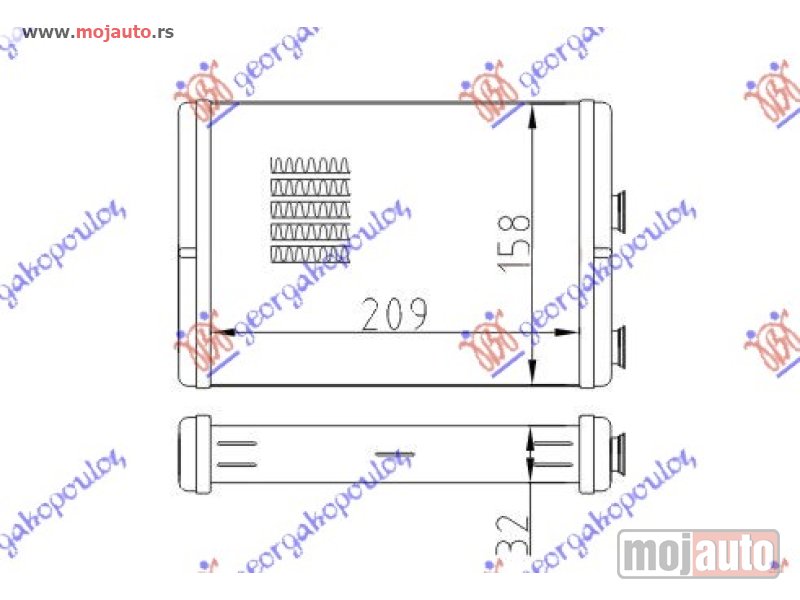 Glavna slika -  GREJAC KABINE (209x157) (TIP MARELLI) Lancia y 03-11 -dostupno - MojAuto
