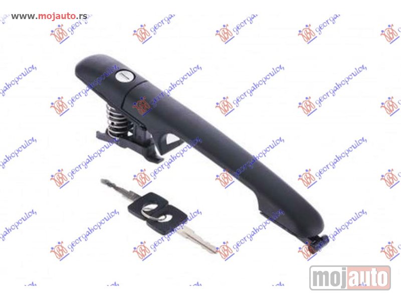 Glavna slika -  KVAKA PREDNJIH VRATA SPOLJASNJA (SA CILINDROM I 2 KLJUCA) Mercedes vito (w638) 96-04 -dostupno - MojAuto