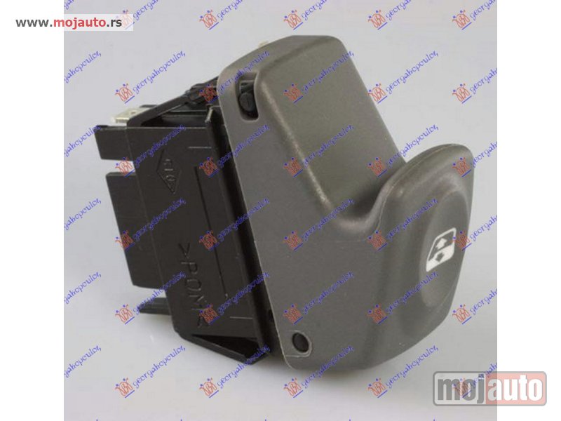 Glavna slika -  PREKIDAC U PREDNJIM/ZADNJIM VRATIMA L=D SIVI (6 PIN) Levo Renault twingo 00-07 -dostupno - MojAuto