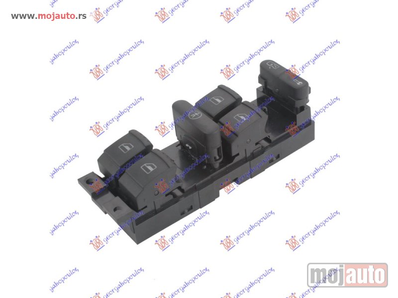 Glavna slika -  PREKIDAC U PREDNJIM VRATIMA (4 TASTERA) (CRVENO SVETLO) (9 PIN) Levo Seat toledo 99-04 -dostupno - MojAuto