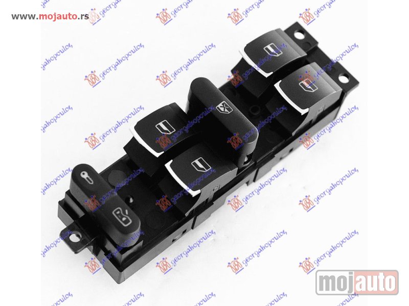 Glavna slika -  PREKIDAC U PREDNJIM VRATIMA HROM (4 TASTERA) (9 PIN) Levo Seat toledo 99-04 -dostupno - MojAuto