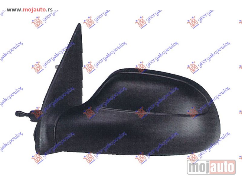 Glavna slika -  RETROVIZOR MEHANICKI SA SAJLOM CRNI (KONVEKSNO STAKLO) Levo Citroen saxo 99-04 -dostupno - MojAuto