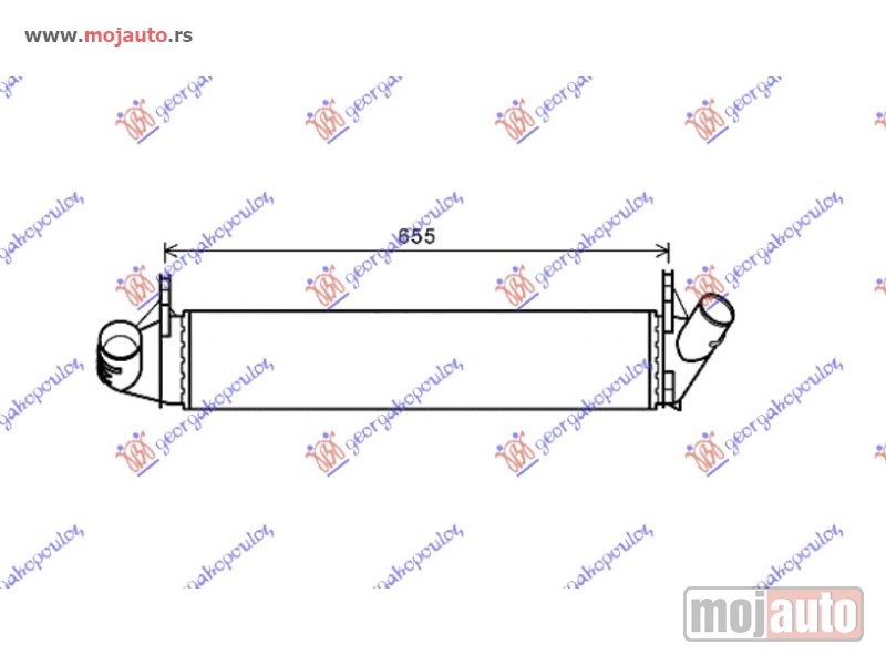 Glavna slika -  HLADNJAK INTERKULERA 1.5 DCi (590x120x40) Dacia sandero 08-12 -dostupno - MojAuto