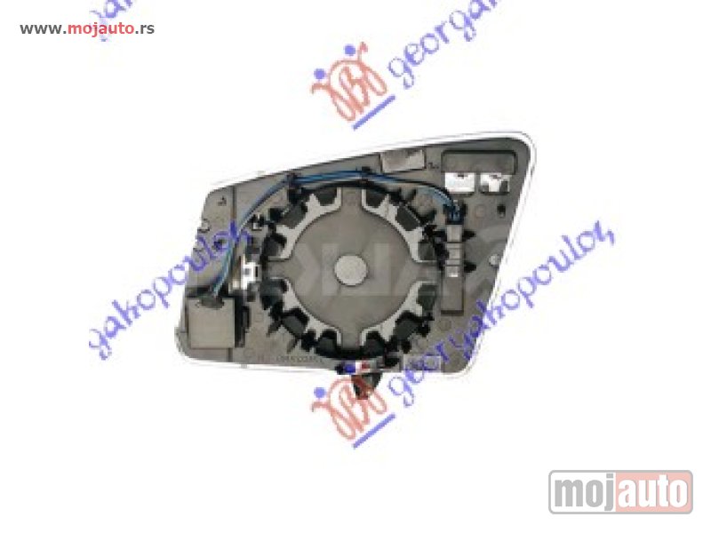 Glavna slika -  STAKLO RETROVIZORA SA GREJACEM (MRTAV UGAO) (ASFERICNO) Levo Mercedes c class (w204) 07-11 -dostupno - MojAuto