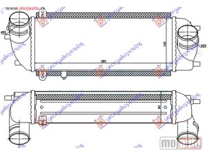 NOVI: delovi  HLADNJAK INTERKULERA 2.0-2.2 CRDi (385x145x90) Kia sorento 09-12 -dostupno