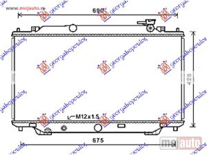NOVI: delovi  HLADNJAK MOTORA ZA SVE MODELE BENZIN (375x735x16) Mazda 3 sdn-h/b (bm) 13-16 -dostupno