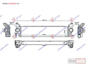 NOVI: delovi  HLADNJAK INTERKULERA 1.6 (109-111 CDI) (650x143x50) Mercedes vito (w447) 15- -dostupno