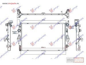 NOVI: delovi  HLADNJAK MOTORA 1.6 (109/111 CDI) (-AC) (690x418x16) (NOSAC NA SREDINI) Mercedes vito (w447) 15- -dostupno
