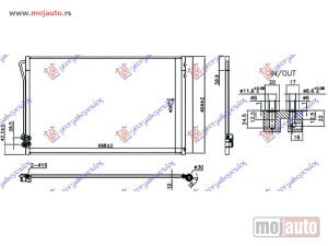 NOVI: delovi  HLADNJAK KLIME ZA SVE MODELE BENZIN/DIZEL (640x385x12) Mercedes vito (w447) 15- -dostupno
