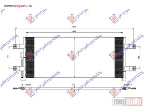 NOVI: delovi  HLADNJAK KLIME DIZEL (85x350x16) Mercedes actros 11- -dostupno