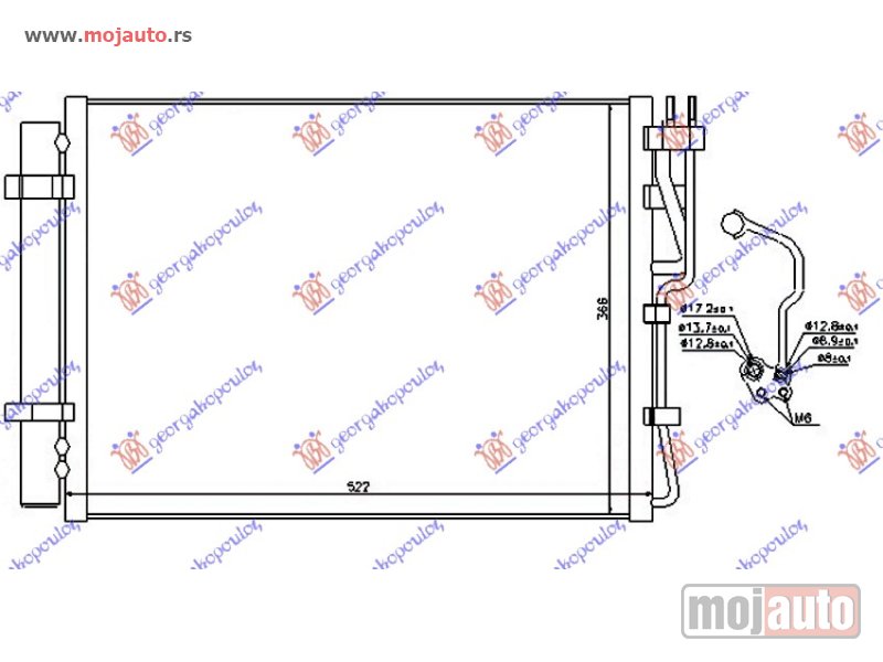 Glavna slika -  HLADNJAK KLIME 1.4/1.6 CRDi (485x367) Kia venga 10- -dostupno - MojAuto