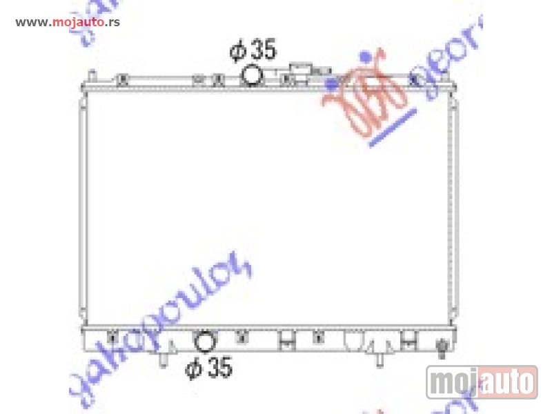 Glavna slika -  HLADNJAK MOTORA 1.8/2.0 cc (MAN) (42.5x65.8x16) Mitsubishi pajero pinin 99-07 -dostupno - MojAuto