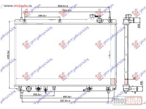 NOVI: delovi  HLADNJAK MOTORA 3.0 BENZIN (AUTO) (RX300) (450x730x26) Lexus rx 300 97-03 -dostupno