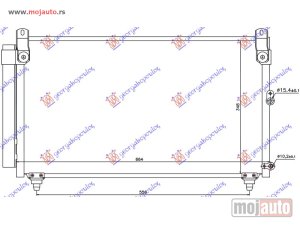 NOVI: delovi  HLADNJAK KLIME ZA SVE MODELE BENZIN (620x350x16) Lexus is i 99-05 -dostupno