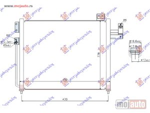 NOVI: delovi  HLADNJAK KLIME 2.0 TD DIZEL (450x340x16) Mazda premacy 99-04 -dostupno