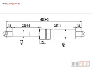 NOVI: delovi  AMORTIZER GEPEK VRATA (678L-1060N) Mercedes vito (w447) 15- -dostupno