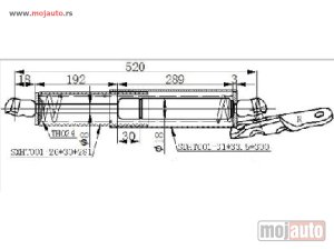 NOVI: delovi  AMORTIZER GEPEK VRATA (521L-760N) Mercedes gl (x164) 06-12 -dostupno