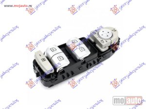 NOVI: delovi  PREKIDAC U PREDNJIM VRATIMA (4 TASTERA) (CRNI NOSAC/SREBRNI TASTER) (3 PIN) Levo Mercedes s class (w222) 13-17 -dostupno