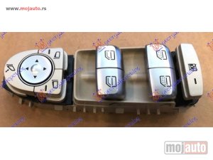 NOVI: delovi  PREKIDAC U PREDNJIM VRATIMA (4 TASTERA) (KREM NOSAC/SREBRNI TASTER) (3 PIN) Levo Mercedes s class (w222) 13-17 -dostupno